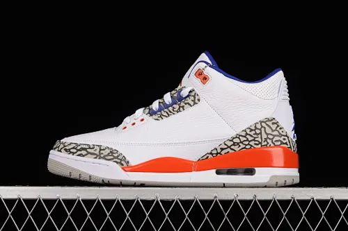 All categories Air Jordan Jordan series basketball shoes Air Jordan 3 pure original version Air Jordan 3 Retro "Knicks" AJ3 Joe 3 Knicks color matching 136064-148